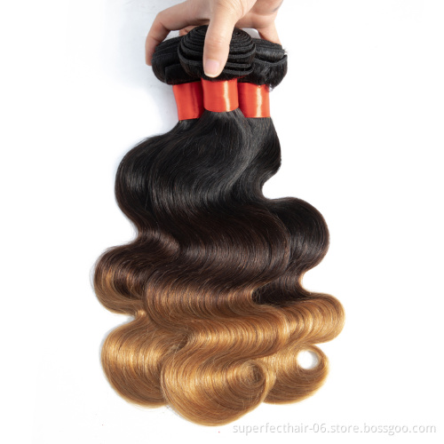 Factory Large Stock 1B 4 27 Color Bundle Straight Hair Weave Brazilian Hair Body Wave Cuticle Aligned Human Hair